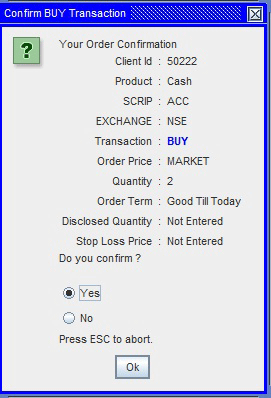 Confirmation Order