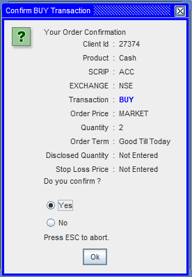 Confirmation Order