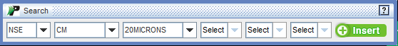 Insert scrips / indices in your Market Watch